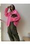 Pembe Poplin Oversize Gömlek - 2