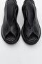 Sam Black Skin Genuine Leather Women's Wedge Heel Sandals - 2