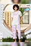 Women's Azer Heart Viscose Combed Cotton Ecru Capri Set 0291 - 3