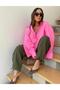 Pembe Poplin Oversize Gömlek