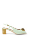Chelsea Block Heeled Sandals - Pastel Green - 6