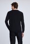 Siyah Regular Fit V Yaka Rayon Kazak - 5