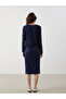 U-Neck Dress and Cardigan Set - 4