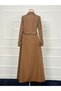Double Trench Coat Suit with Skirt Pocket Rc3080 - 5