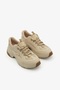 Women's Beige Non-Slip Comfortable Sole Textile Detailed Sneaker Sports Shoes - 3