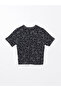 Anthracite Crew Neck Leopard Print Women's Knitwear Sweater - 6