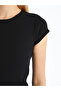 Original Oval Collar Textured Women's Crop Top - 3