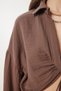 Muslin Crop Skirt Set Brown Lus0088 - 4