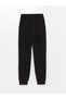 Lcw Kids Black Elastic Waist Girls' Jogger Sweatpants