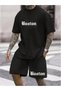 Manfinity Homme White Cotton Comfortable Men's Short Sleeve T-Shirt and Shorts Set