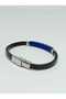 Men's Vegan Surgical Steel Bracelet, Modern Design with Roman Numerals, 20 cm No 5 - 2