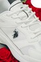 U.S. Polo Assn. A 1013731211   White Navy Blue Casual Sports Shoes - 6
