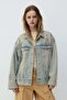 Oversized worn-look denim jacket - 4