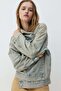 Oversized worn-look denim jacket - 3