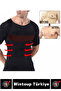 Gynecomastia Upright Posture Corrector Belly Firming Elastic Men's Undershirt Corset Black-And-White Set of Two - 2