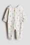 Printed cotton sleepsuit