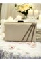 Nude Color Satin Cross Rosegold Crystal Stone Women's Evening Dress Bag - 2