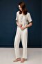 Viscose Women's Pajamas Set - 3-Piece Bralet, Bottom and Top Set - 4