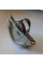 Zippered Medium Size Waxed Canvas Khaki Color Handbag / Cross Strap - 4