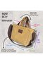 Mini Size Magnetic Candle Canvas Camel Handbag / Crossbody Bag - 5