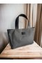 Large Size Waxed Canvas Black Color Shoulder Bag with Magnet