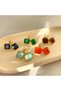 Anti-Tarnish Steel Vintage Stone Earrings Red - 2