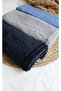 Bamboo Kraş Shawl Set of 3 Navy Blue, Blue, Gray - 2