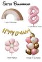 Retro 8 Year Old Daisy Themed Girl's Concept Birthday Set - 3