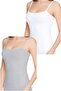Women's Rope Strap Cotton 2 Colors 6-Piece Undershirt - 6