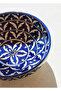 Corallo Handmade Blue Ceramic Salad and Presentation Bowl - Large Size with Metal Base (32X13 cm) - 4