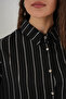 5924 Women's Silver Striped Shirt - Black - 5