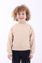 Oversize Basic Seasonal Beige Kids Sweatshirt - 7