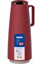 Since 1911, Made In Brazil - Exata Red Plastic Thermal Flask With 1 Liter Glass Liner - 3