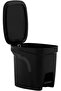 Since 1911, Made In Brazil - Compact 7liter Black Polypropylene Trash Bin With Galvanized Steel Rod - 2