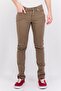 بنطلون جينز رجالي مطاطي بقصّة Extra Slim Fit، لون بني
