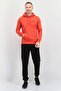 Men Hooded Long Sleeve Brand Logo Sweatshirt, Red - 4