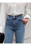 Bel Aksusearlı Cut-Leg Jeans - 6
