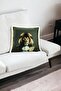 Lion Patterned Luxury Decorative Animal Figure Fringed Avant-Garde Velvet Throw Pillow Case Artistic Design - 2