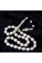 Imame /Hitame Beyzi Cut 10.5X13Mm Rosary with Ivory Pen Workmanship (51Gr) - 2