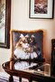 Cat Pattern Luxury Decorative Animal Figured Fringed Avant-Garde Velvet Throw Pillow Cover Artistic Design - 5