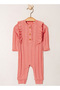 Jacquard Knitted Girl's Jumpsuit Without Booties
