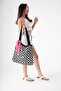 Women's Ethnic Pattern Knitwear Knitted Casual Shopper Hand & Shoulder Bag Chax810 Black - 2