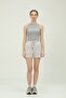 Halter Collar Ribbed Gray Women's Athlete