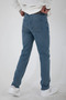 Men's Blue Washed Regular Fit Pipe Leg Lycra Jean Jeans Franz - 4
