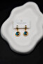 Zircon Stone Planet Sky Model Stainless Steel Women's Earrings - 4