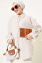 Women's Striped Sleeve Lace Seersucker Shirt