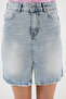 Women's Mini Denim Skirt 8037 - Blue - 5