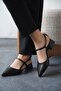 Women's Franco Low Heel Shoes - black-leather
