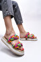 Elystala Women's Slippers 0012103   White Rainbow - 4