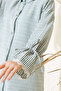 Women's Striped Sleeve Lace Seersucker Shirt - 4